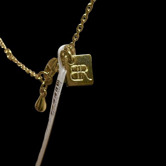 Banana Republic Goldtone CZ “E” Necklace NWT - Picture 4 of 5